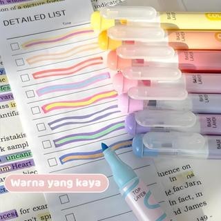 

[Ready] Aimilo Stabilo Pastel 1 Set Highlighter 2 Sisi 6 Pcs 12 Warna