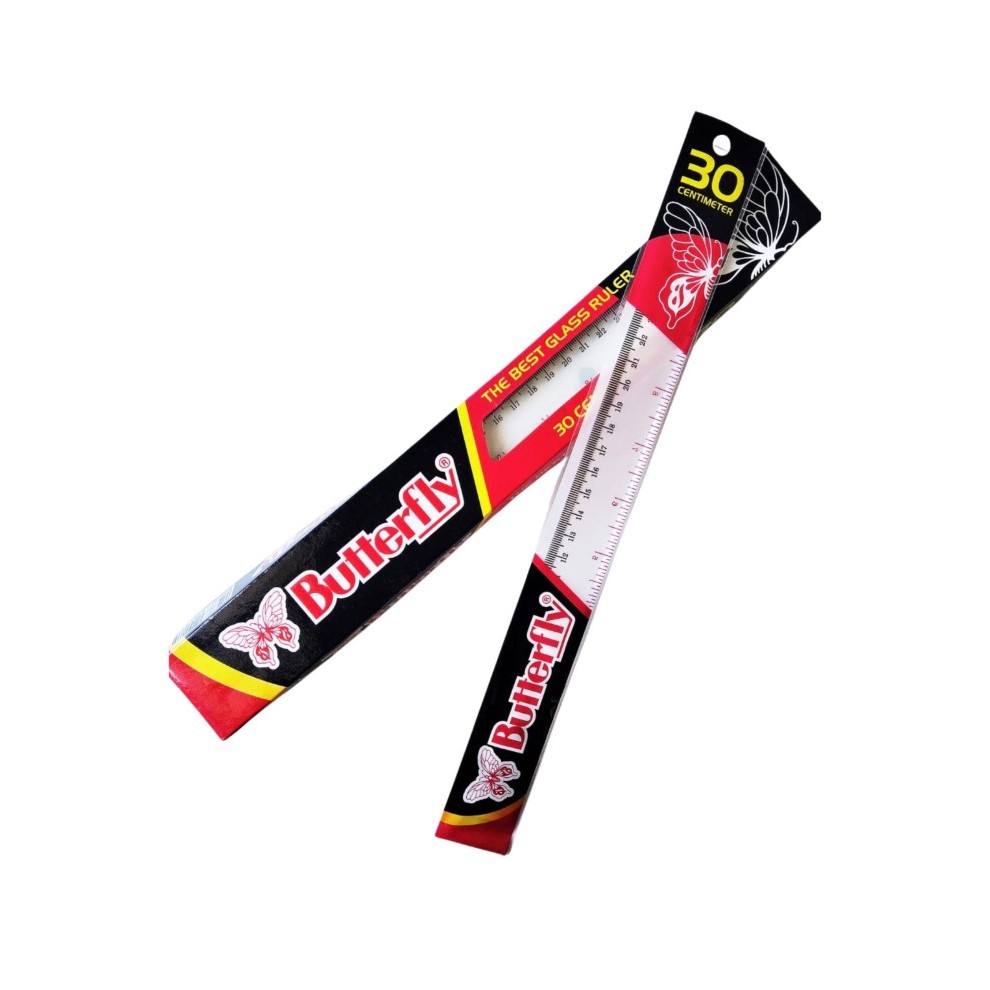 

Penggaris Plastik Butterfly 30 Cm - 1 Lusin Isi 12 Pcs