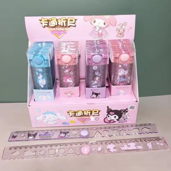 

Folding Ruler 30Cm Sanrio Penggaris Panjang Lipat Melody Cinnamoroll Kuromi Kitty