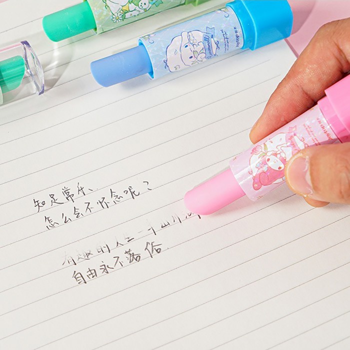 

Tokkado Sanrio Soba Lipstick Eraser Penghapus Bentuk Lipstik Roll Anak Unik Lucu