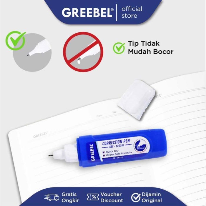 

Correction Pen Tipe X Cair Greebel Gbc 120703 Tipe Ex Tip Ex