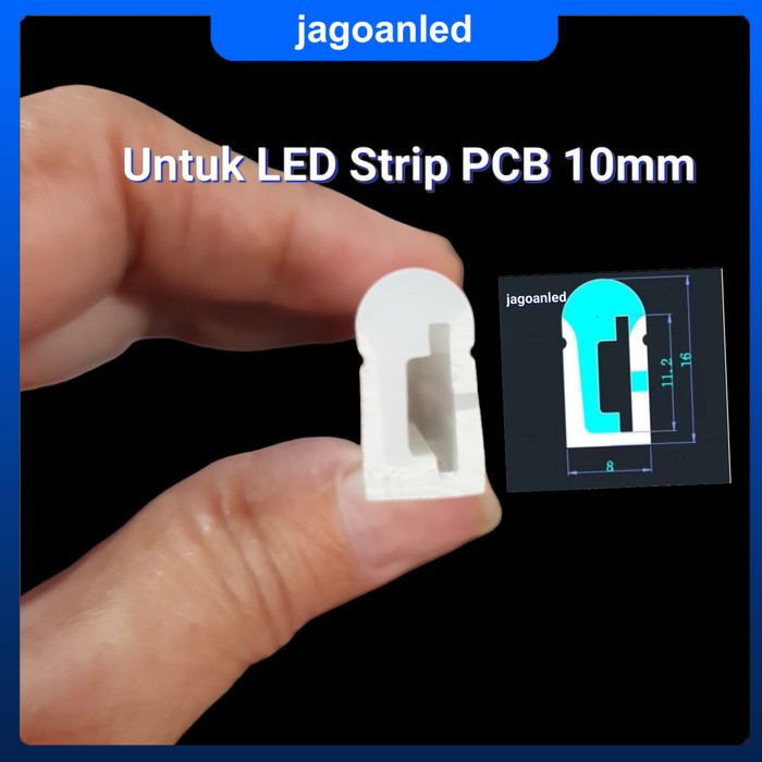 PRODUK TERBATAS Selang LED alis pcb 10mm selongsong karet silicone tube 8x16mm