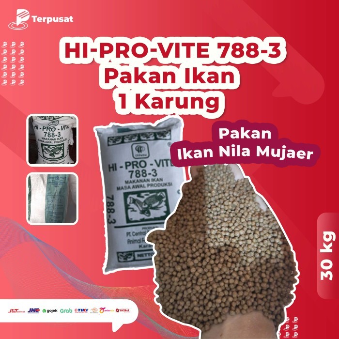 PAKAN IKAN NILA MUJAER HI -PRO - VITE 788-3 PER KARUNG / 30KG