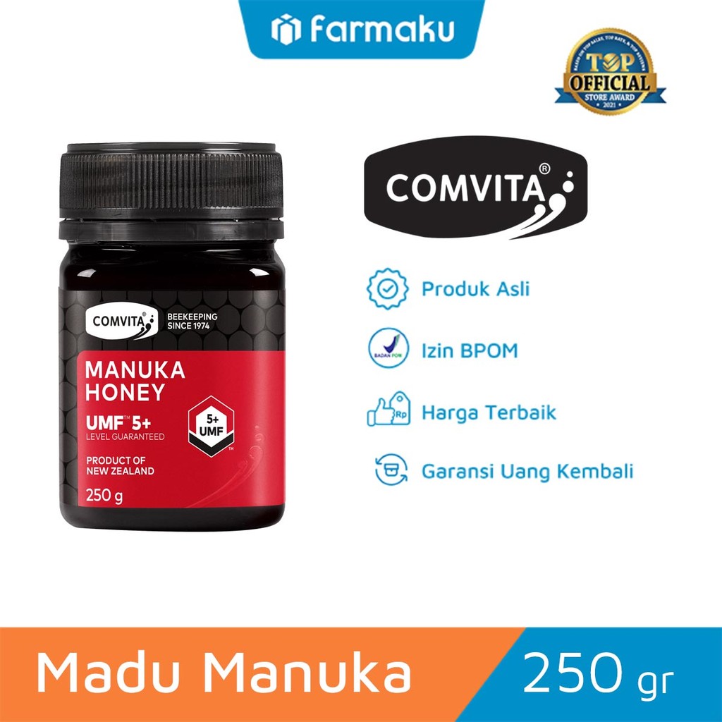 

Comvita Manuka Honey UMF 5+ 250 gr - Madu Murni Alami Asli New Zealand Penambah Imun