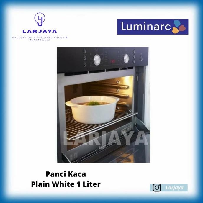 Luminarc Vitroline Panci Keramik 1 Liter + Tutup Kaca Merdekacici