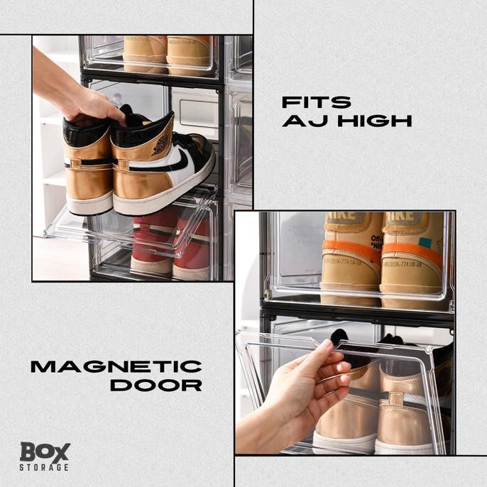 VisibleSneakers Box Front Drop Acrylic Door Transparent Besar
