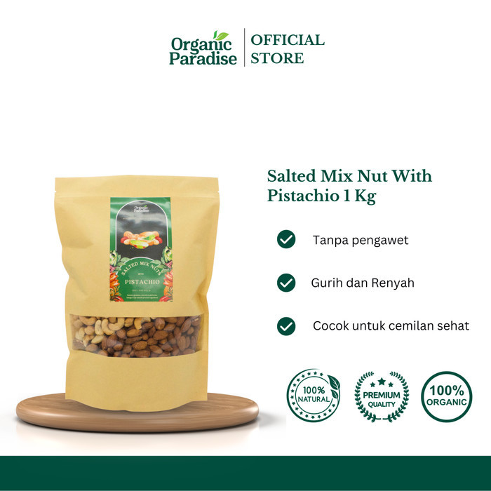 

SALTED MIX NUT WITH PISTACHIO 1 KG / KACANG CAMPUR PISTACHIO 1 KG
