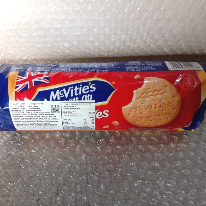 

MCVITIES DIGESTIVE WHEAT BISCUIT 400 GR/BISKUIT GANDUM