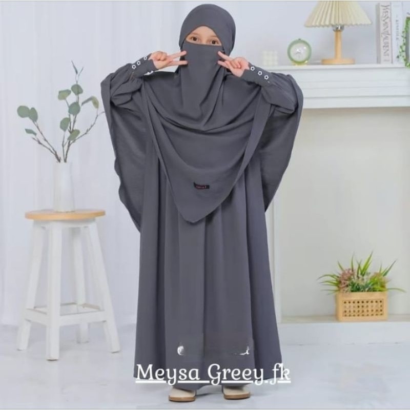 Games Lebaran Gamis Anak Perempuan Pakaian Bju Kurung Malaysia Pesta Gams Korean Style Gmis Amak Cwe