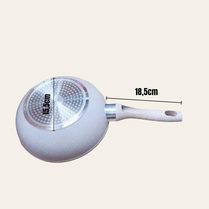 Bolde 24Cm Beige Fry Wok Granite Coating Super Pan Wajan Panci Kuali Owo_Shop