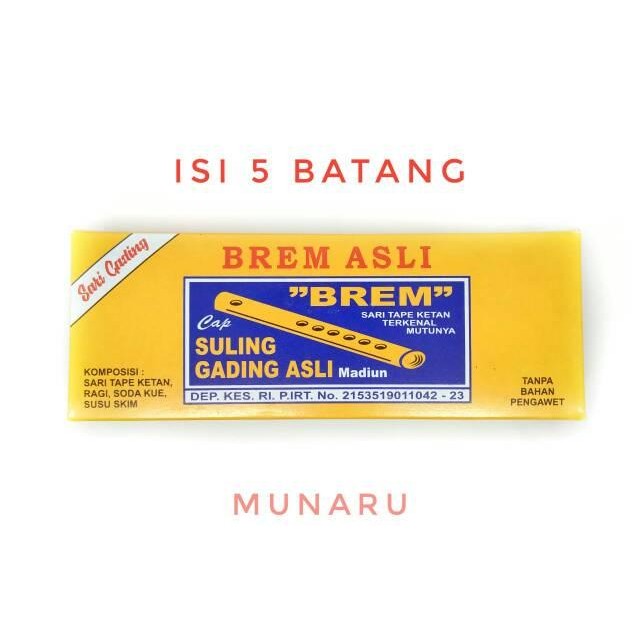 

Brem Madiun Isi 5 Cap Suling Gading Berkualitas