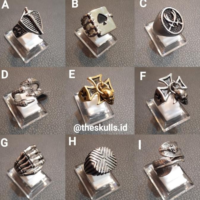 CINCIN TENGKORAK PRIA SKULLRING TITANIUM PART-12