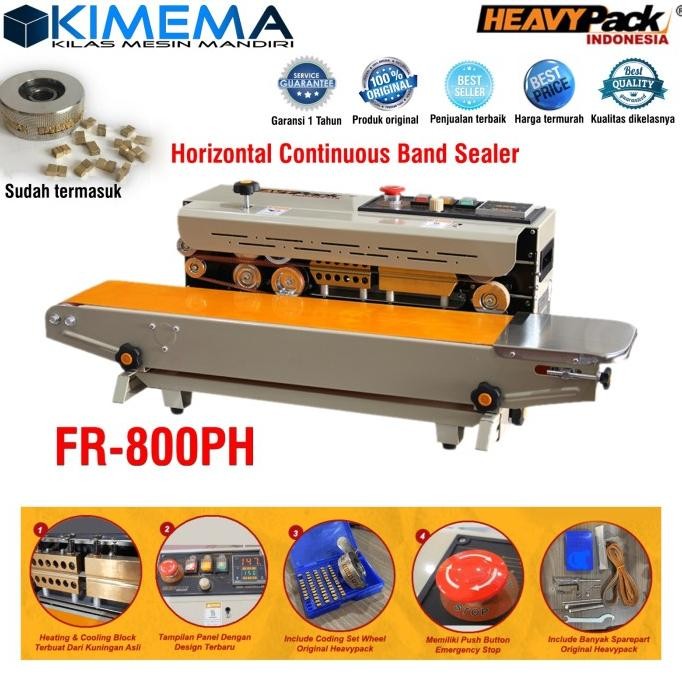 FR-800PH Continuous Band Sealer Mesin Press Segel Plastik FR800