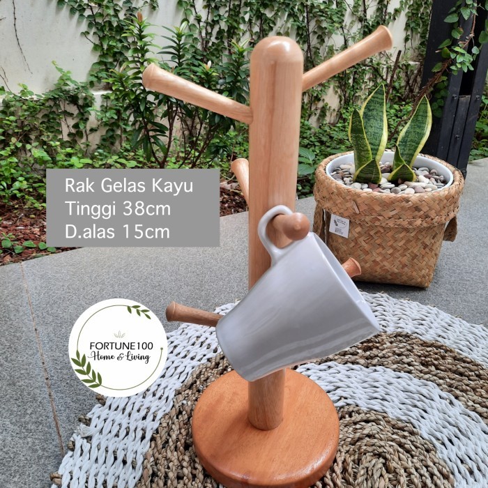 Rak Gelas / Rak Gantung Kayu / Rak Kayu Wadah Tempat Gelas