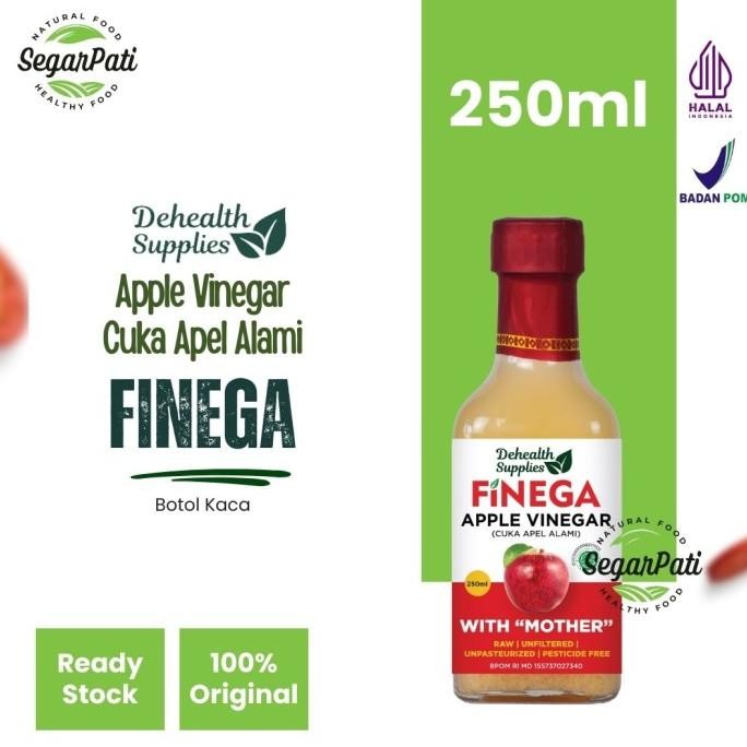 

Finega DeHealth Apple Vinegar/ Cuka Apel Alami - Botol Kaca 250 ml