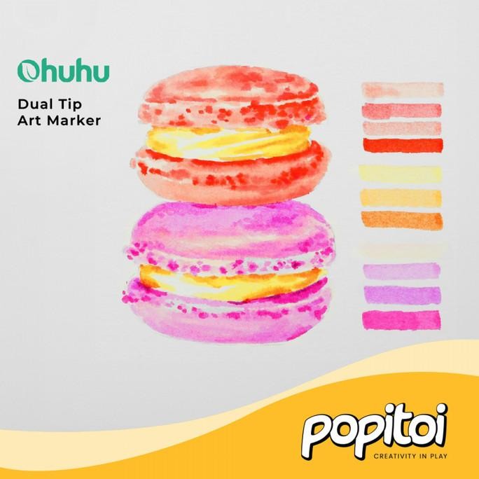 

HARGA DISKON OHUHU Honolulu 6 Pack Alcohol Marker Set Spidol Warna Pastel Skin Tone Basic Color