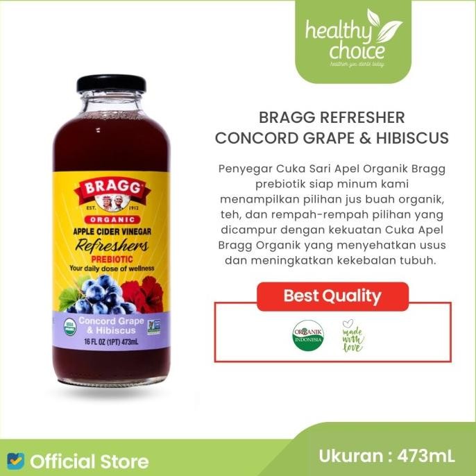 

Bragg Organic ACV Refreshers Concord Grape & Hibiscus 473ml