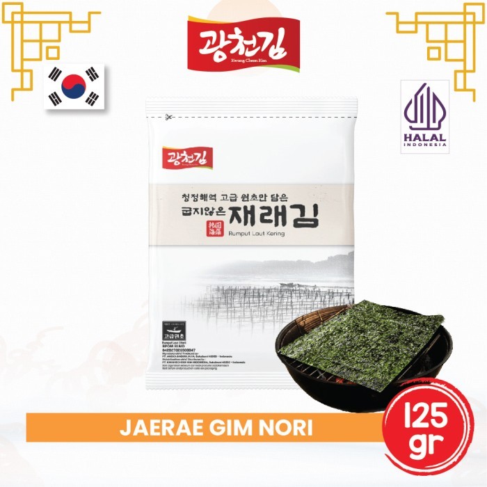 

SALE TERLARIS JAERAE GIM NORI-MAKANAN RINGAN/RUMPUT LAUT KERING 125G (ISI 50 LEMBAR) READYY