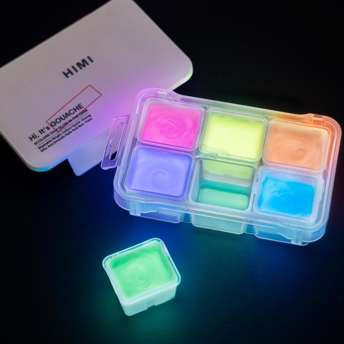 

HRG DISKON Himi Gouache Set Glow in The Dark 6 x 23ml / Cat Gouache