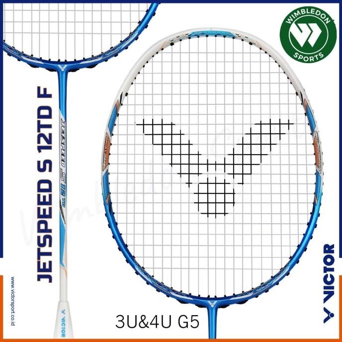 Diskon Raket Badminton Victor Jetspeed S 12 Td F Biru / Victor Js-12Td F