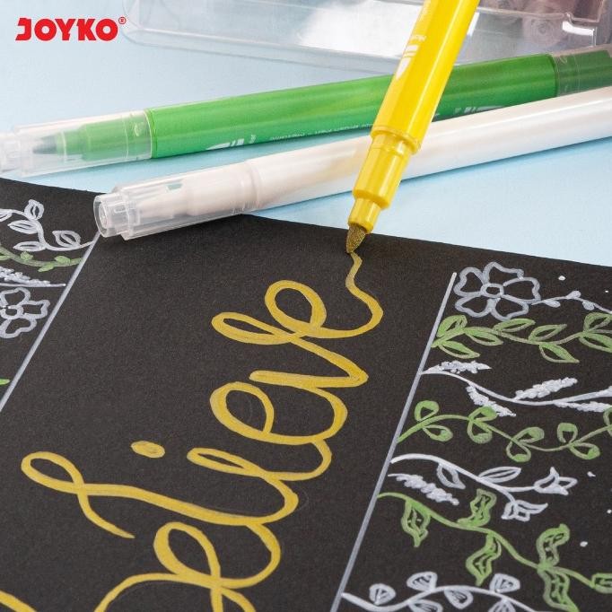 

Discount Color Brush Pen Pena Kuas Warna Joyko Clp-061 Metallic Dual Tip Neo