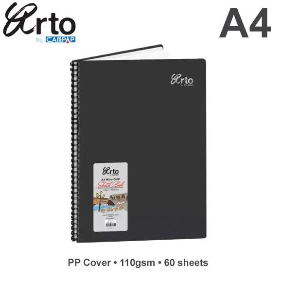 

TERMURAH Arto A4 Wire-O PP Cover Sketch Book 110gsm