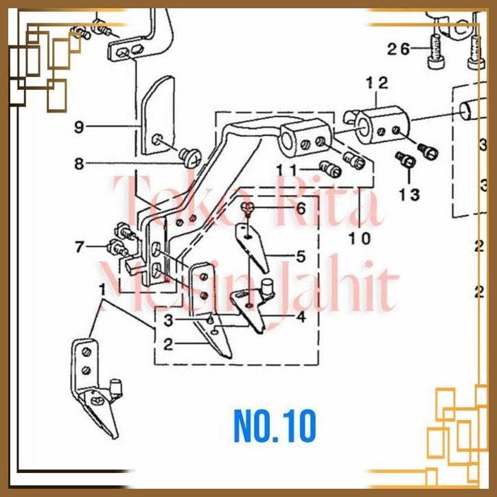 

[RMJ] BAG.8 NO.10 B2063-781-0B0 DUDUKAN GUNTING ATAS LOBANG JUKI LBH780