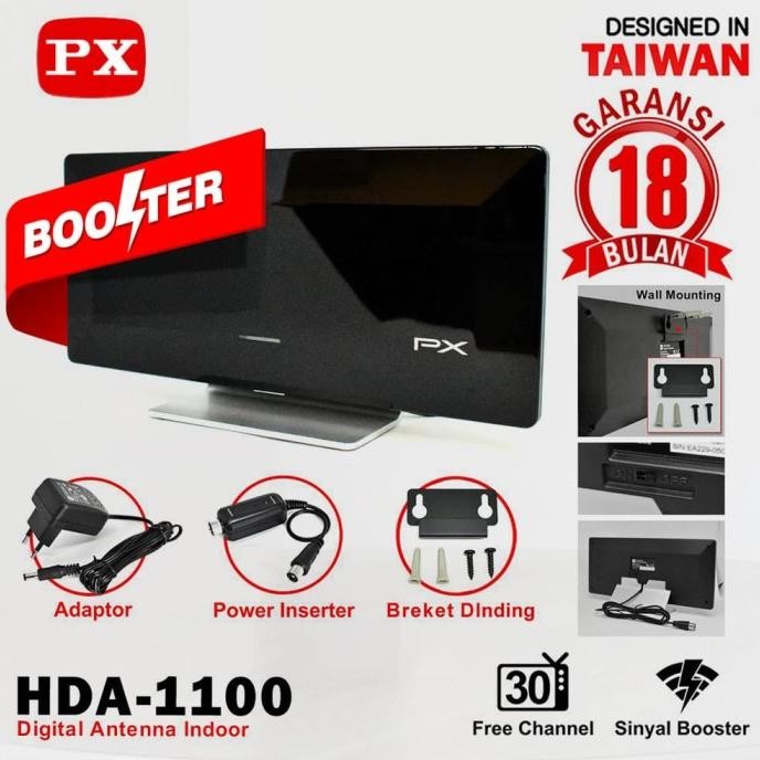 ANTENA DIGITAL INDOOR TV PX HDA 1100 BOOSTER - HDA-1100 - HDA1100 TERBAIK