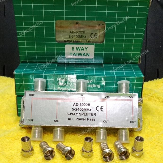 SPLITER ANTENA TV 6 WAY TAIWAN RESTOCK