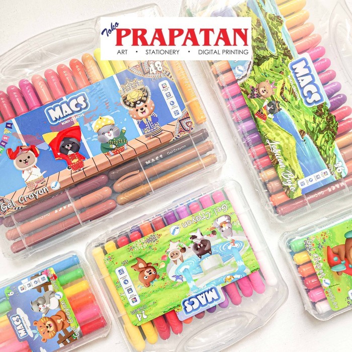 

Macs Gel Crayon 24 Warna / Krayon Gel