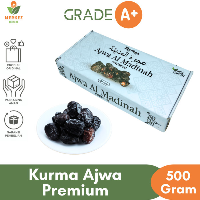 

KURMA AJWA 500 GRAM ASLI 100% ORIGINAL PREMIUM KURMA AZWA NABI ASLI MADINAH JUMBO GRADE A QUALITY