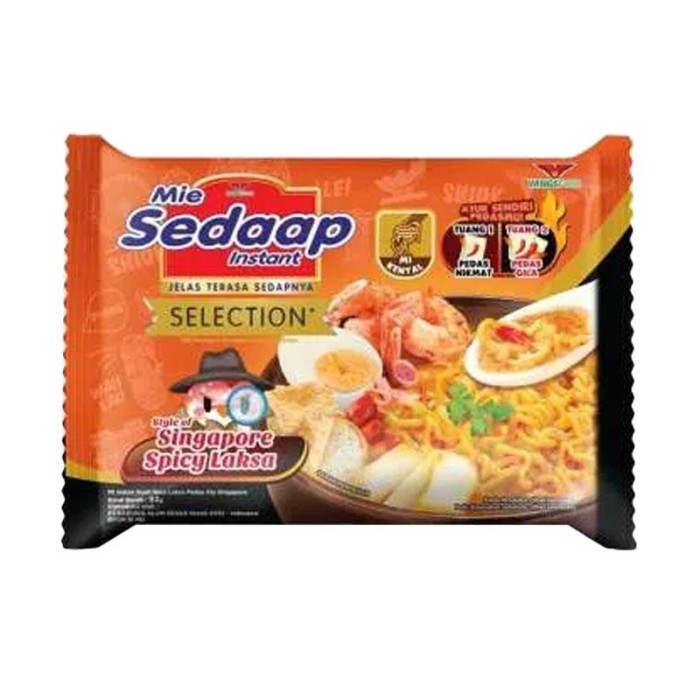 

HOT SALE! 10 PCS MIE SEDAAP SINGAPORE SPICY LAKSA 83 GR