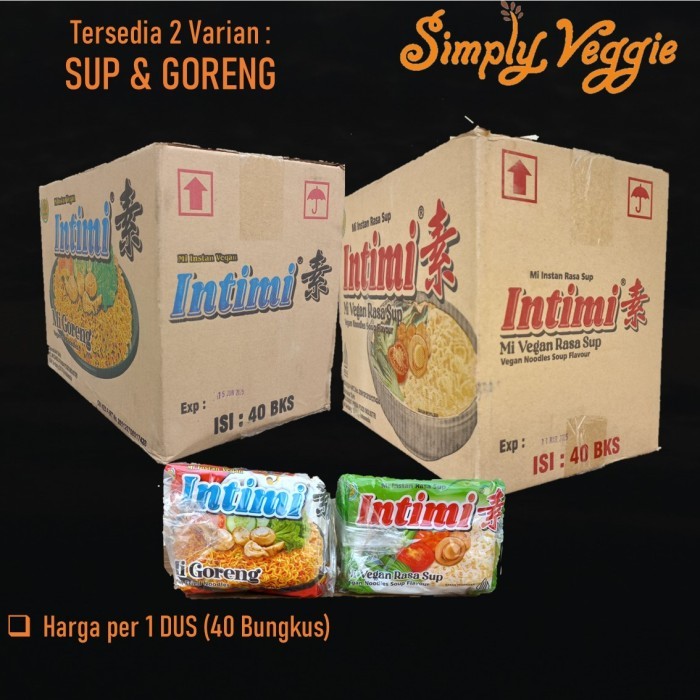 

PROMO! Intimi Mie Instan Vegetarian Instant Noodles Vegan 1 DUS 40 BUNGKUS