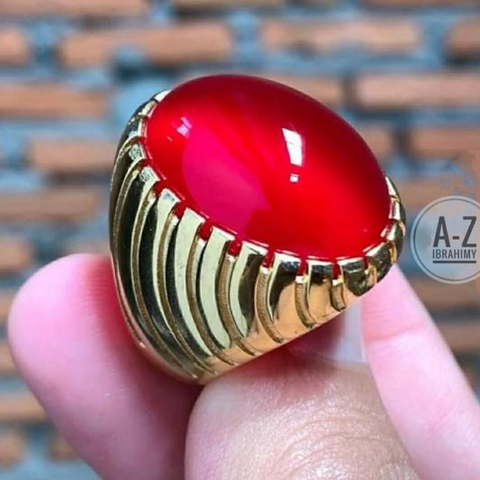 CINCIN BATU AKIK RED CEMPAKA ACEH / AKIK DARAH