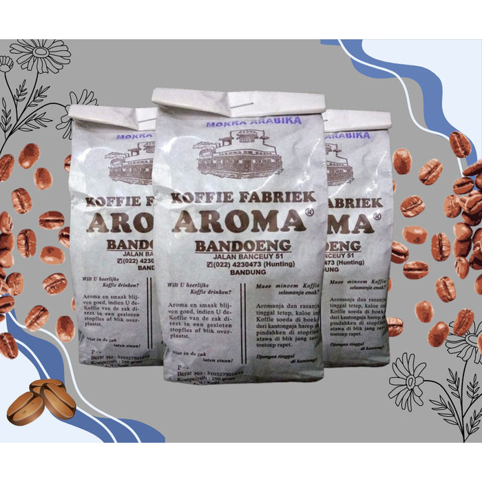 

PROMO! Kopi Aroma - mokka arabika halus / kasar / bean 250grm