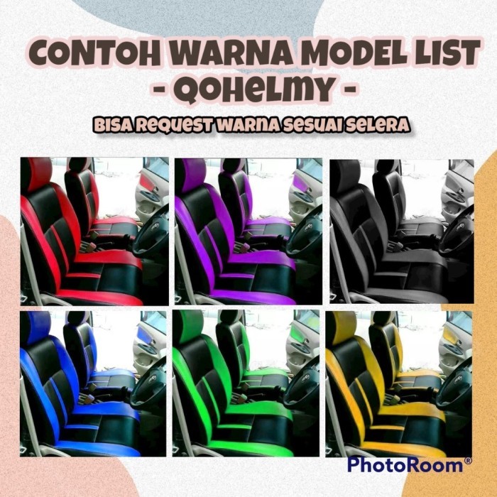 Sarung Jok Mobil Rush Lama 3 Baris Fullset - Jahitan Standar