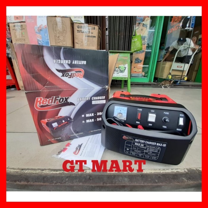 Jual Redfox Battery Charger Max 50-A Cas Setrum Aki Accu Mobil Max50A