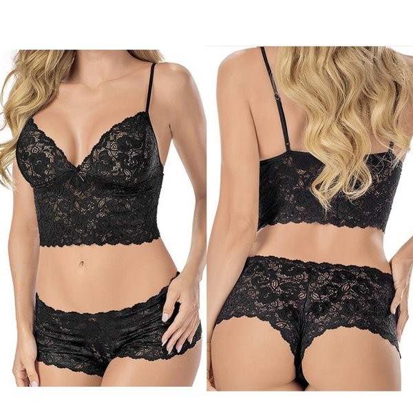 SET BRA LINGERIE SEXY LACE RENDA MODEL LILIT DADA + CD MOTIF BUNGA FLORAL - SETELAN CELANA DALAM DAN