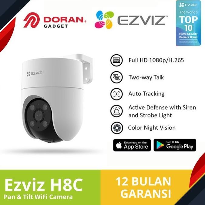 TERSEDIA EZVIZ H8C 2MP SMART HOME IP CAMERA CCTV OUTDOOR | CCTV EZVIZ H8C