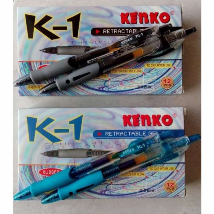

PULPEN GEL KENKO K-1 0.5 PER LUSIN HTM/BIRU