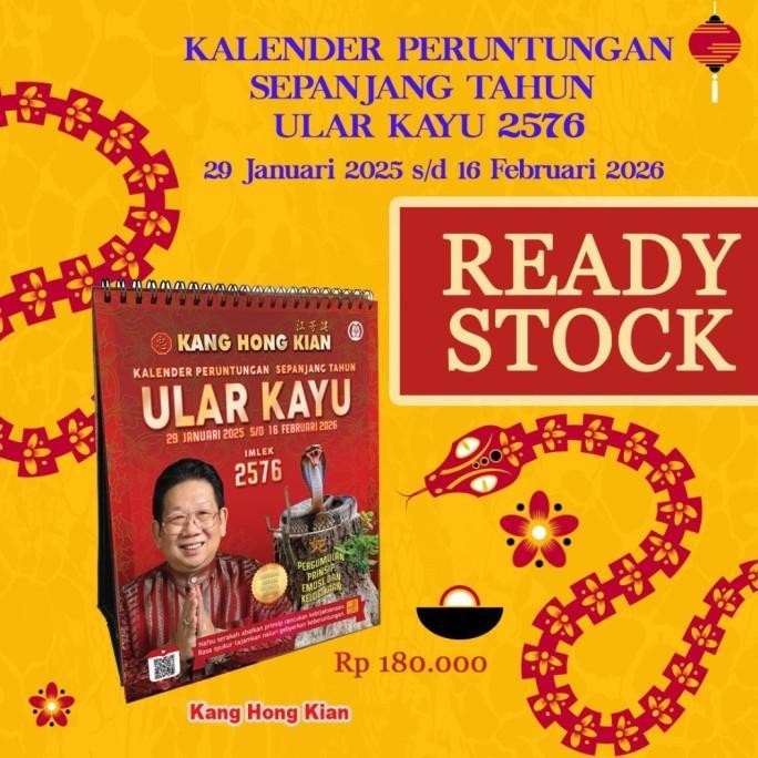 

Ready !!! Kalender Tahun 2025 Kang Hong Kian Tahun Ular Kayu Imlek 2576 Original Dan Terpercaya