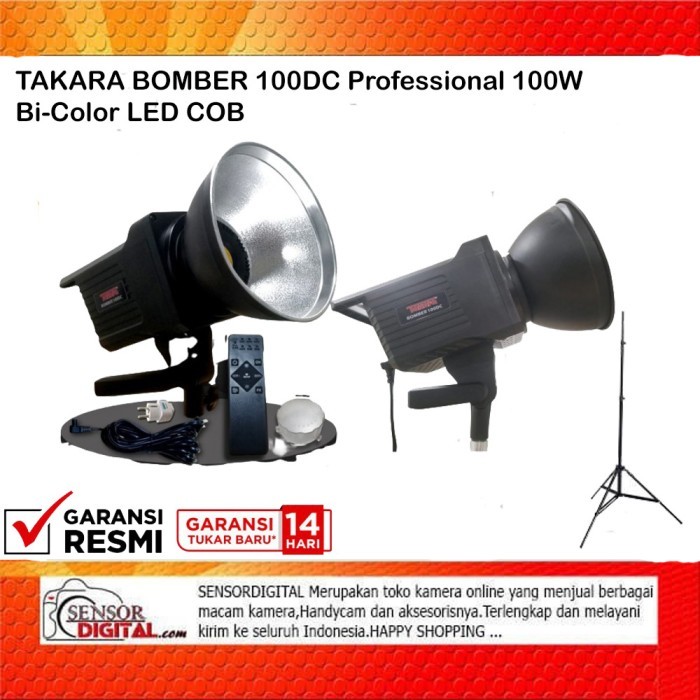 TERMURAH - Takara Bomber 100DC Professional 100 DC Video LED Light Lampu Studio