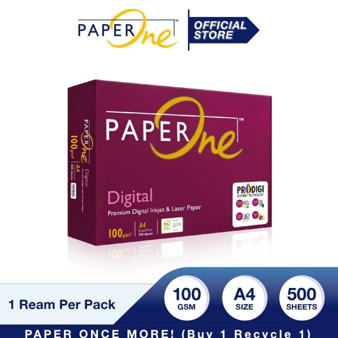 

Paperone Kertas A4 100Gr Digital 1 Rim (500 Lembar) Kertas Hvs Original Dan Terlaris