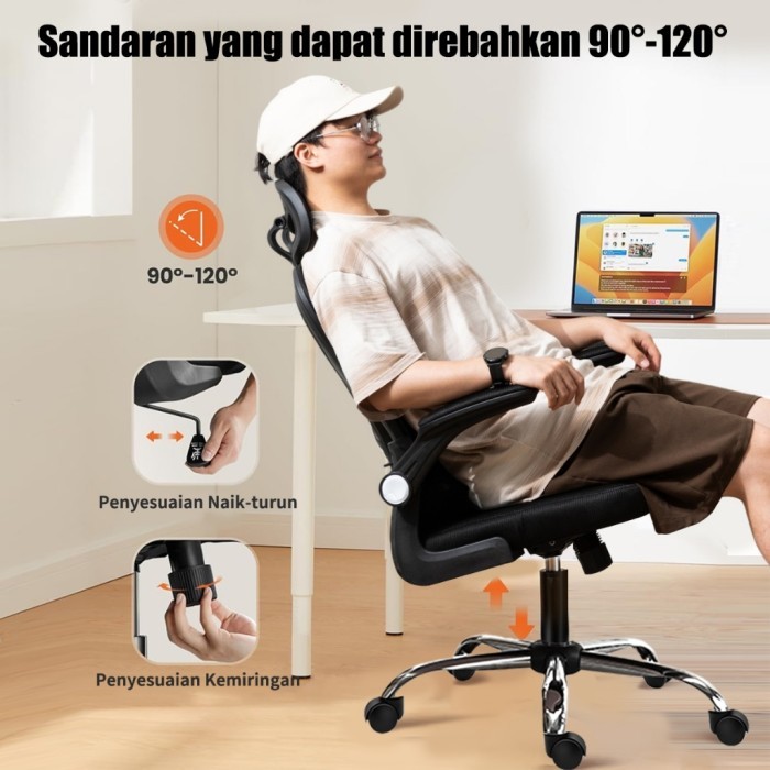 Kursi Gaming - Gaming Chair / Kursi Kantor / Kursi Ergonomis-kaki baja