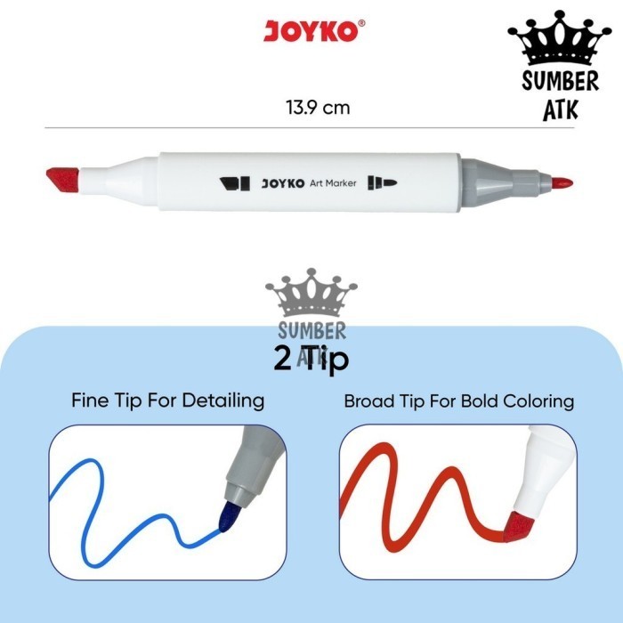 

SALE TERLARIS ART MARKER SPIDOL PENANDA SENI BERWARNA JOYKO ARMK-66-30 40 DAN 60 READYY
