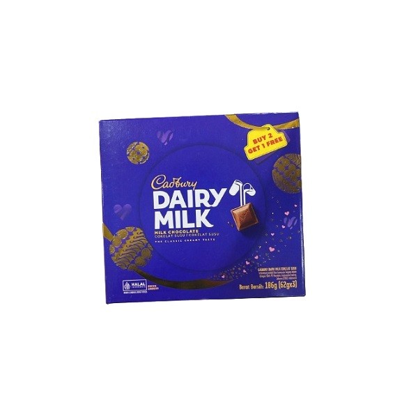 

CADBURY DAIRY MILK PLAIN BUNDLE PACK 3 X 62 GR