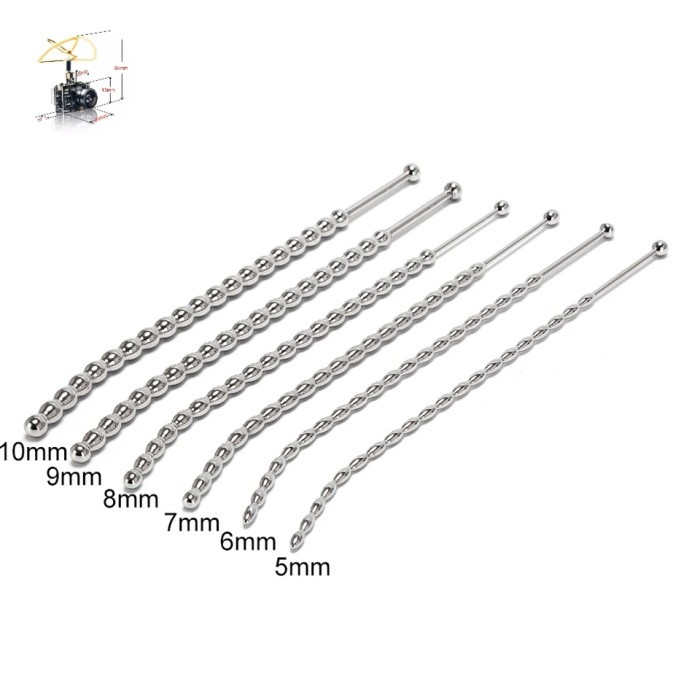Dijuaaal Alat Sonde Urethra Urethral Sounding Rod Stainless Steel Tipe 8