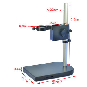 

LabTestKit HAYEAR Microscope Arm Bracket 40mm Large Adjustable Stereo Digital Microscope Lens Table Stand Dual Ring Holder for Industry Lab
