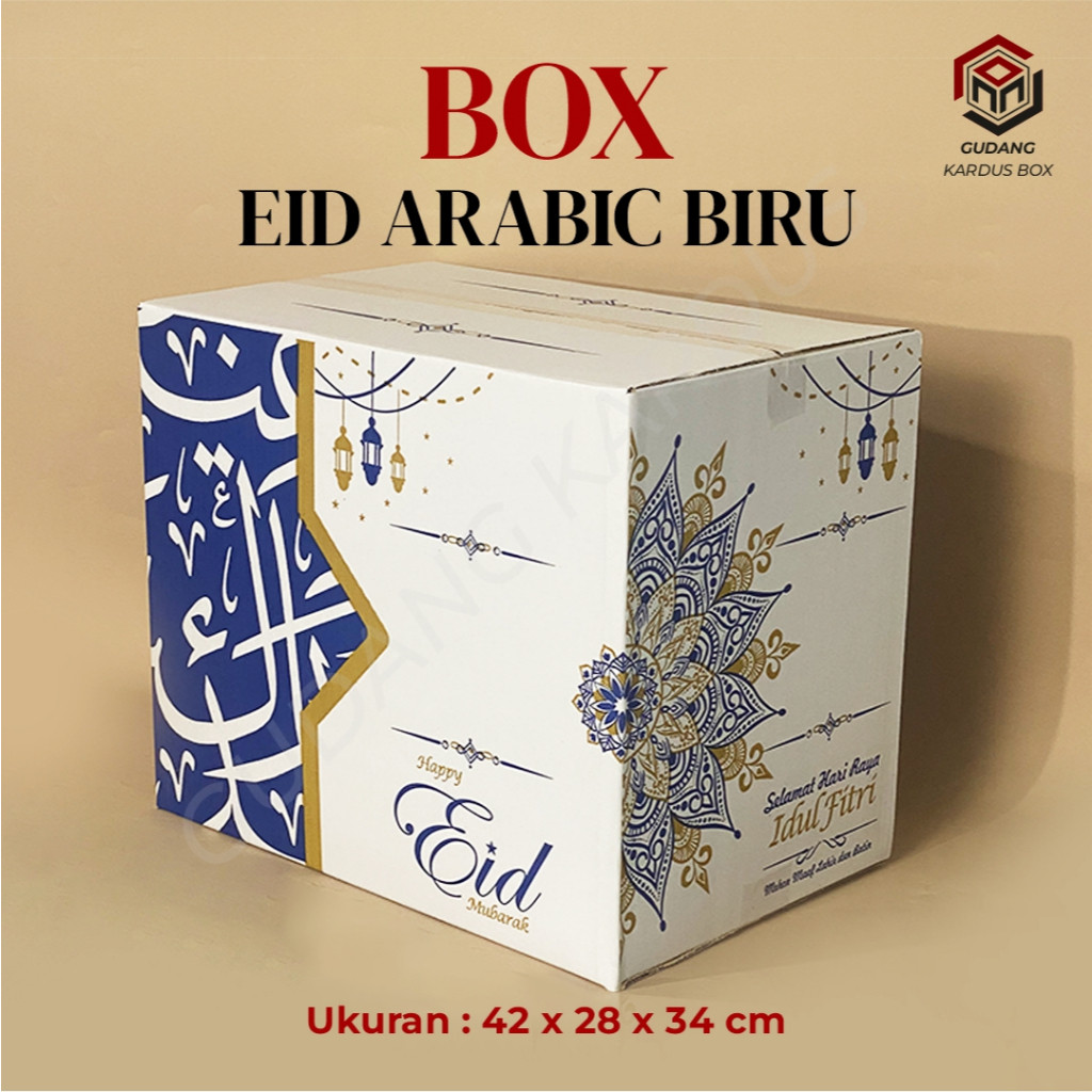 

Box Eid Arabic 42X28X34 Cm- Box Parcel Idul Fitri/Box Parcel Sembako Lebaran/Hampers Hari