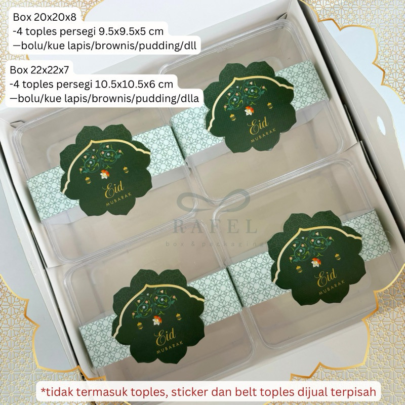

5 Set Box Jinjing Twilly Daniah Box Idul Fitri 20X20X8 22X22X7